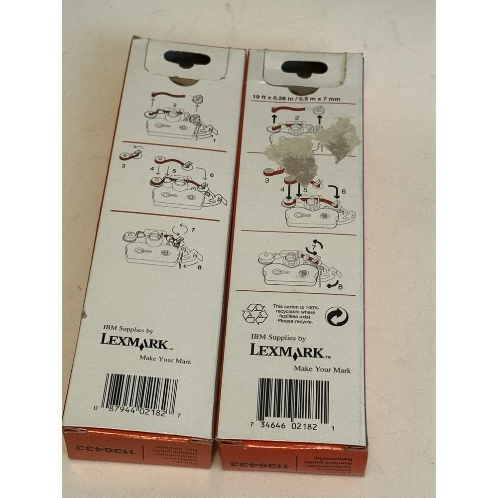 IBM LEXMARK LIFT OFF TAPE 1136433 5 ribbons in box. Lot Of 2 Boxes , Open‎ Box
